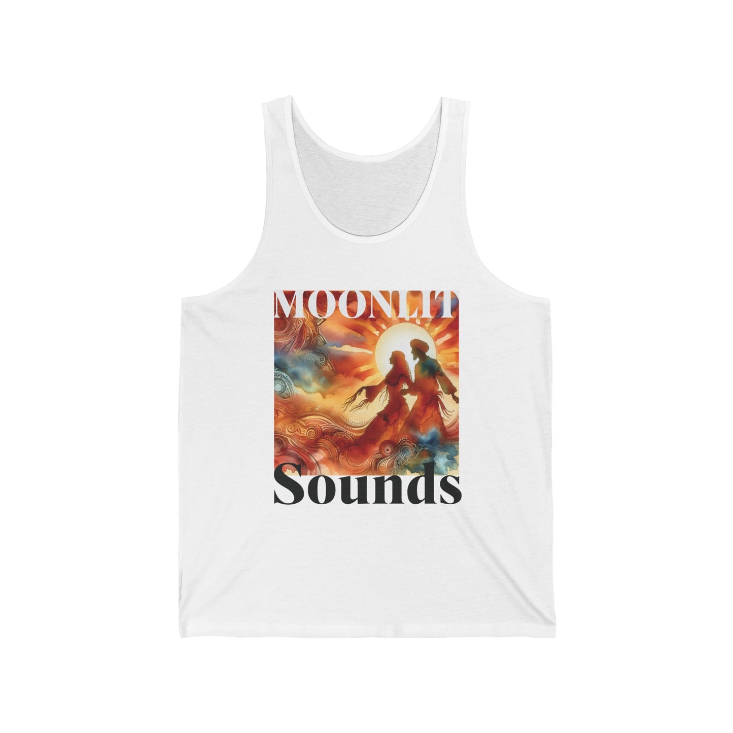 Festival T-Shirt Moonlit Sounds Bohemian Tank Top for Music Festivals Desert Twilight Music Lovers