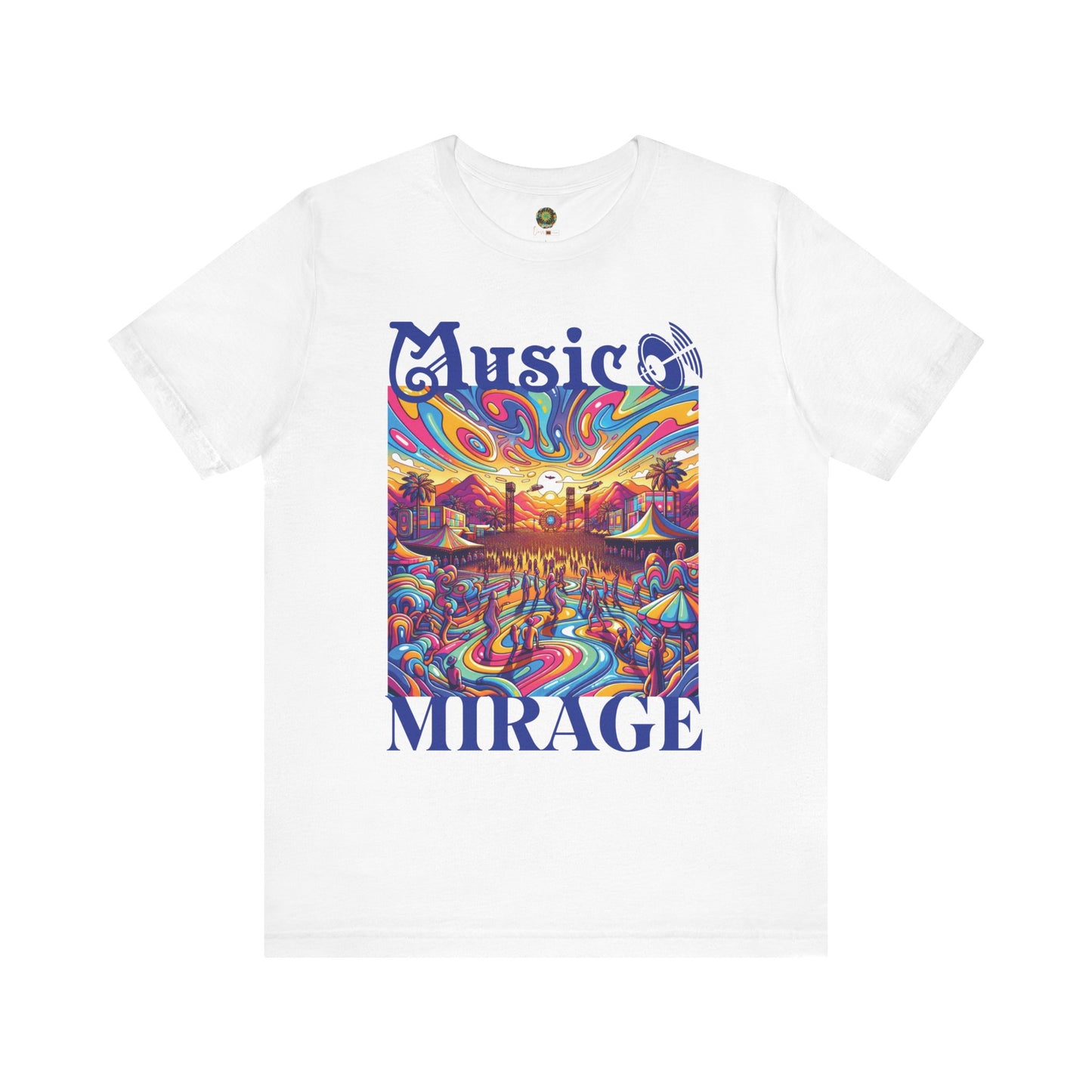 Music Mirage T-Shirt Bohemian Desert Festival Tee for Music Lovers Boho Desert Style Graphic T-Shirt