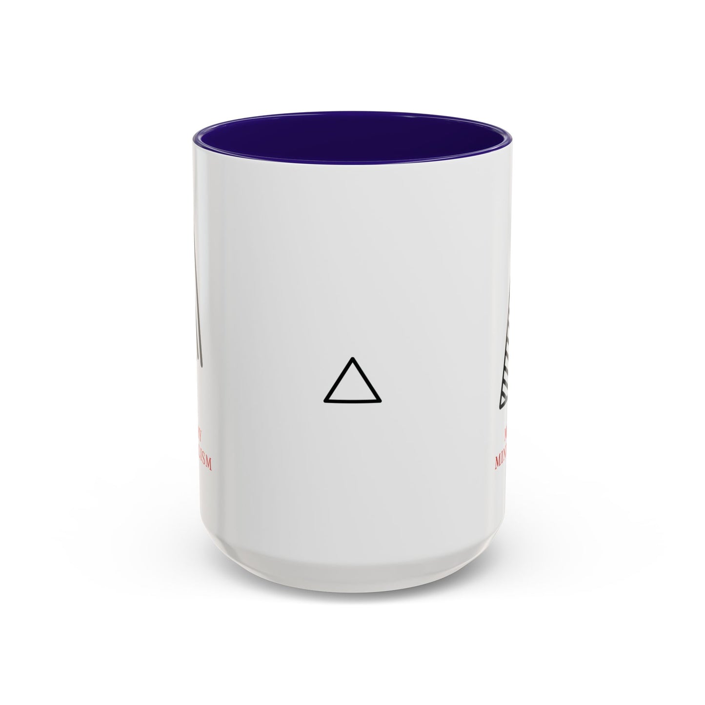 Merry Minimalism Geometric Tree 15 oz Red Accent Mug | Modern Christmas Tree Coffee Cup