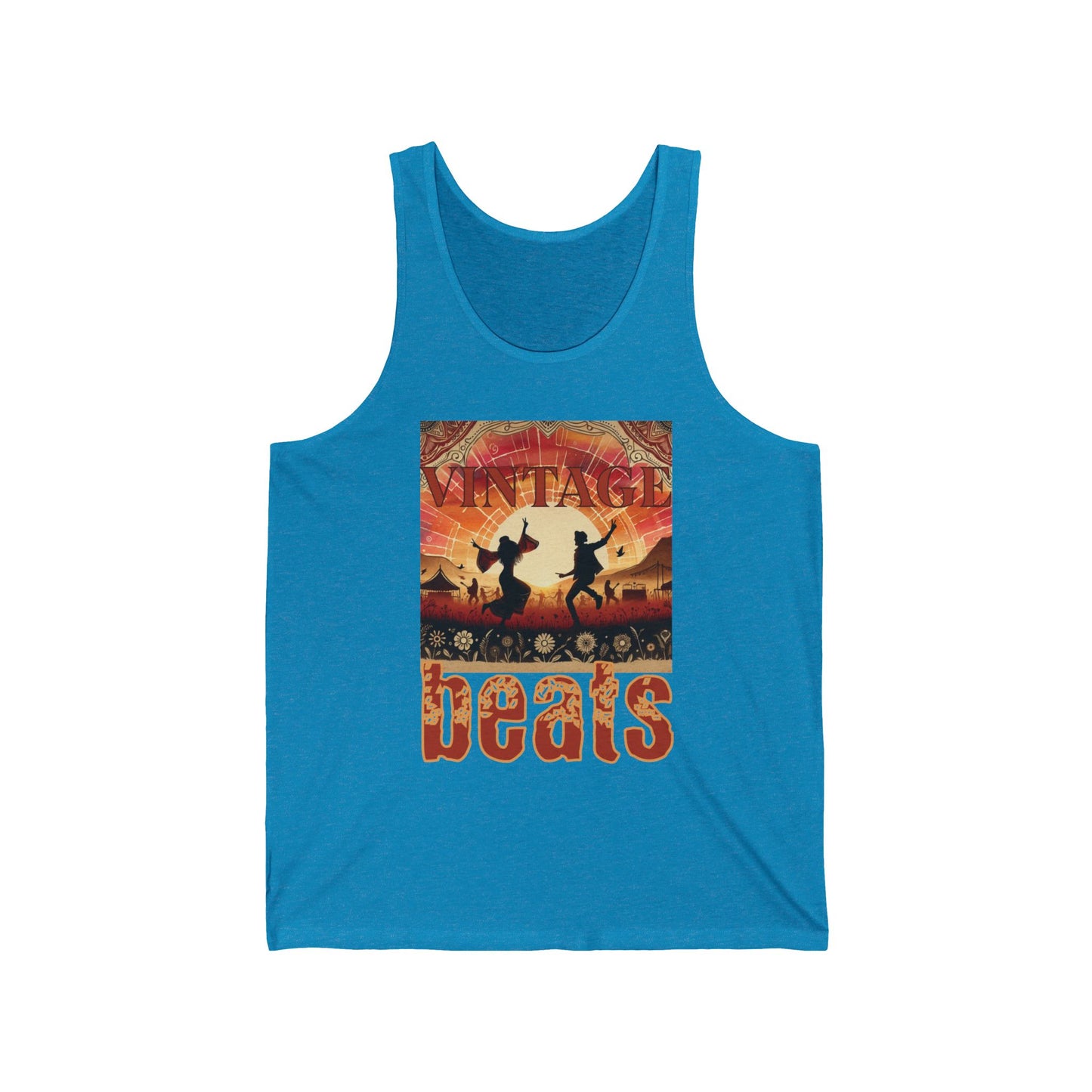 Vintage Beats Tank Top for Festival Goers and Lovers of Outdoor Music Trendy Desert Dance Fashion Top Summer Festival Wear