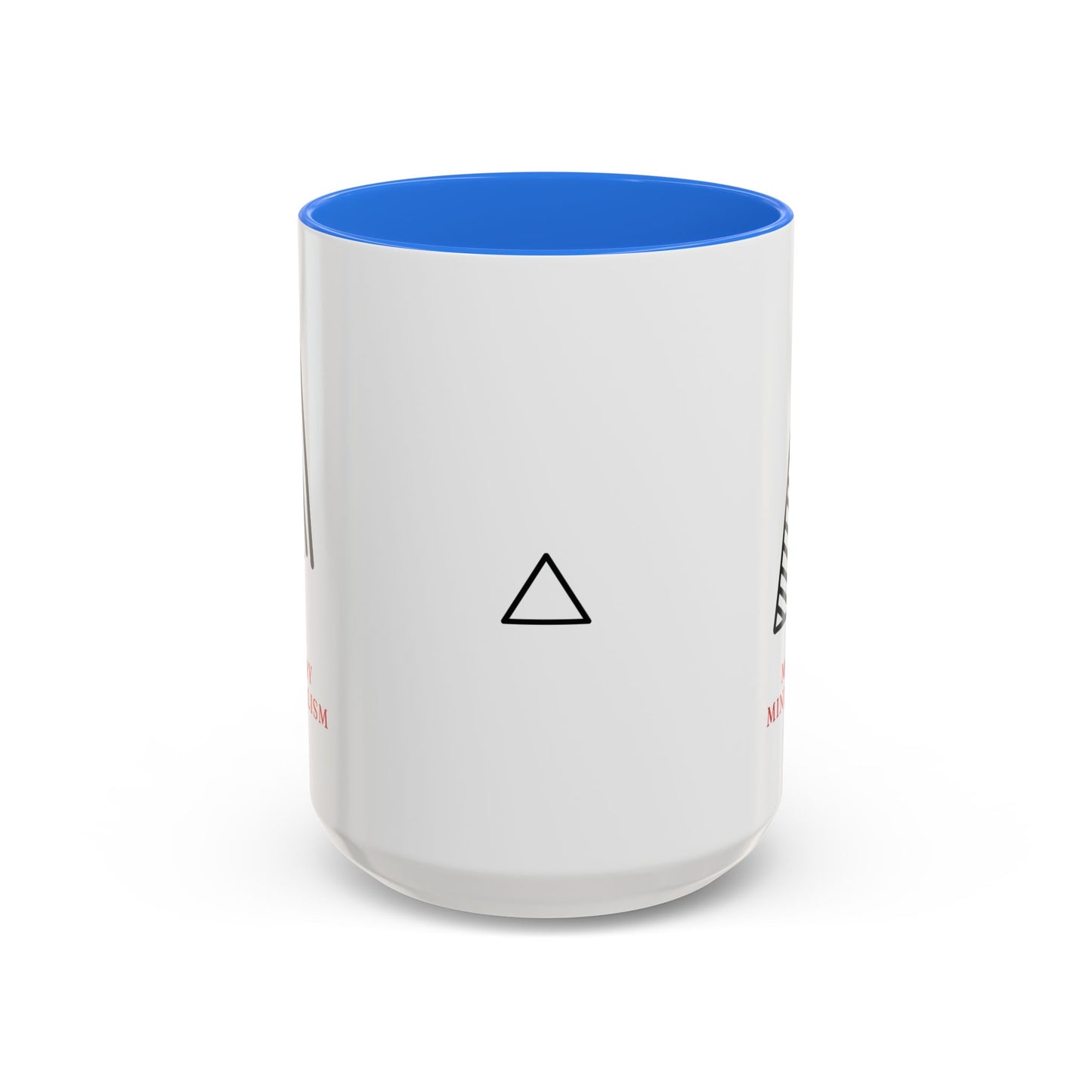 Merry Minimalism Geometric Tree 15 oz Red Accent Mug | Modern Christmas Tree Coffee Cup