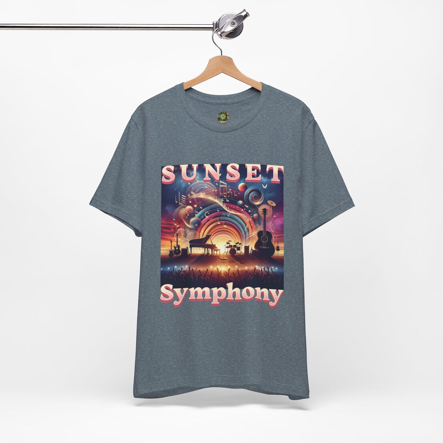 Bohemian Festival T-Shirt Sunset Symphony Desert Music Tee for Music Festivals, Concerts, and Music Lovers