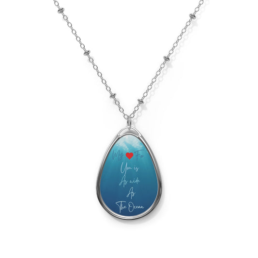 Romantic Ocean Inspired Pendant Valentine Necklace For Romantic Heartfelt Special Occasion Love-Inspired Jewelry Gift For Her on V-Day