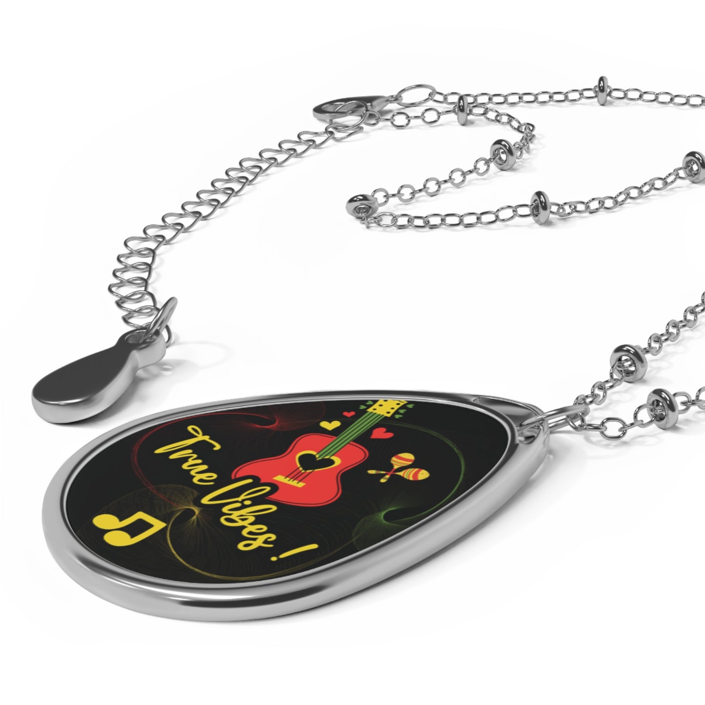 True Vibes Necklace Reggae Music Jewelry Guitar Pendant Music Lover Gift Positive Vibes Necklace Festival Jewelry Oasis by Alison