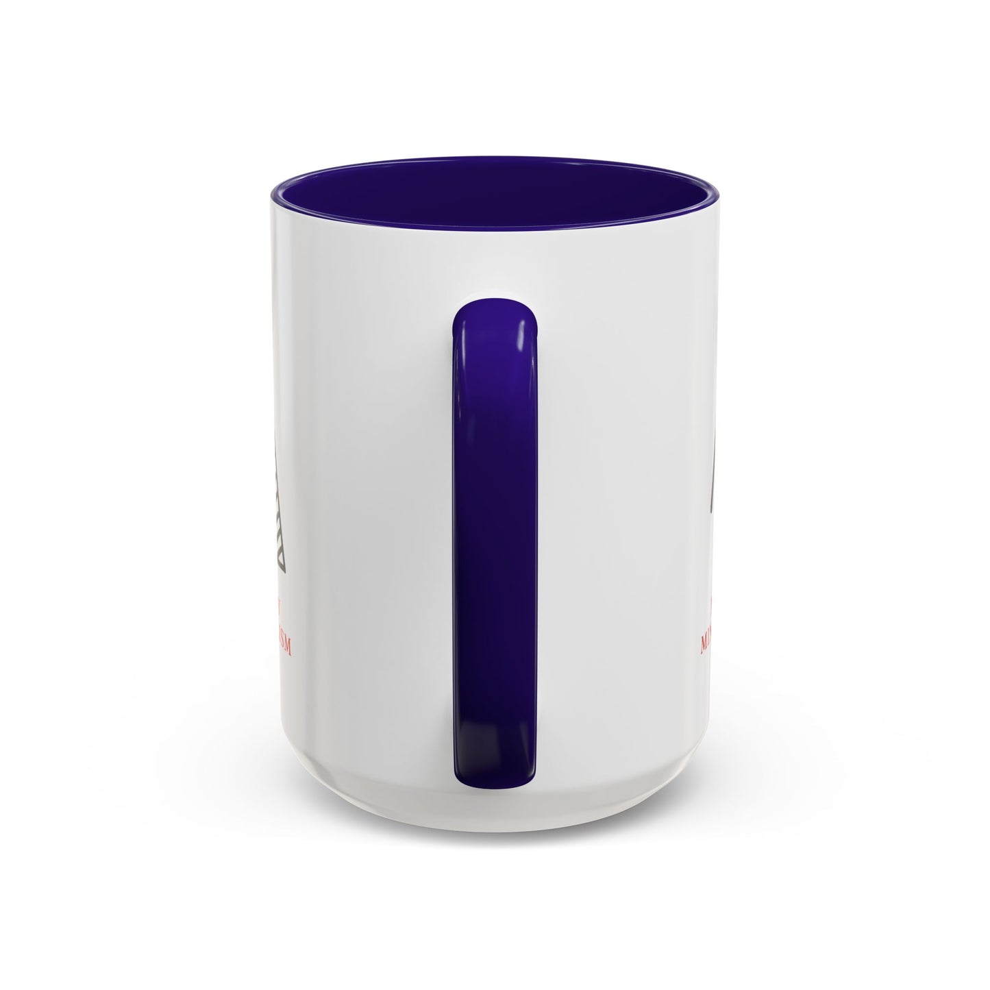 Merry Minimalism Geometric Tree 15 oz Red Accent Mug | Modern Christmas Tree Coffee Cup