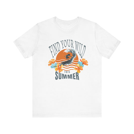 Surfer Tee Tropical Flowers and Sunset Beach Fashion Shirt for Surfing Enthusiasts and Ocean Lovers Summer Vibes Beachwear