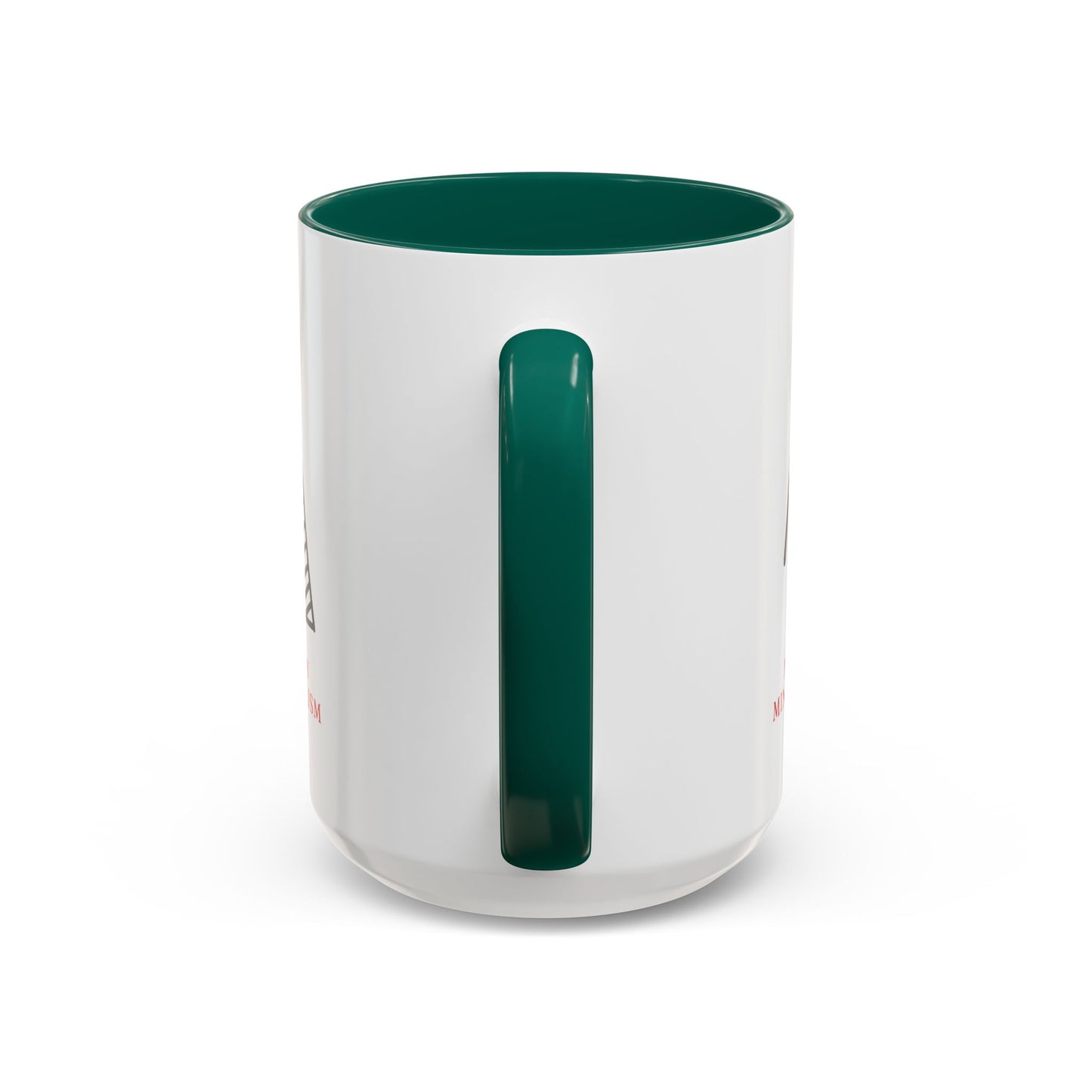 Merry Minimalism Geometric Tree 15 oz Red Accent Mug | Modern Christmas Tree Coffee Cup