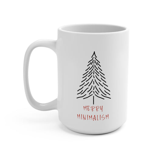 Christmas Minimalism Black and Red Elegant Understated Holiday Mug Simple Trendy Modern Design Festive Seasonal Mug Gift