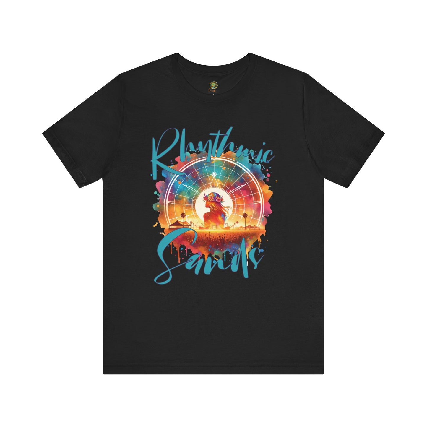 Rhythmic Sands Festival T-Shirt Bohemian Desert Music Tee for Music Lovers and Festival-Goers