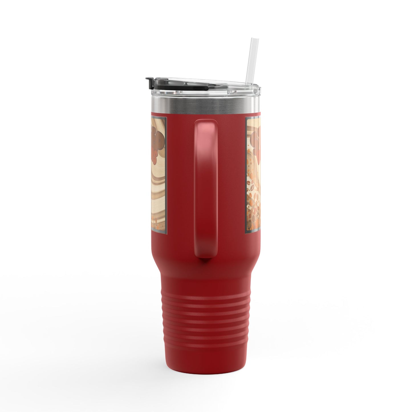 Copy of Copy of Christmas 40oz Insulated Travel Mug With Handle Double Wall Holiday Hot and Cold Teal Mug Coffee Lover Unique Red Tree Gift