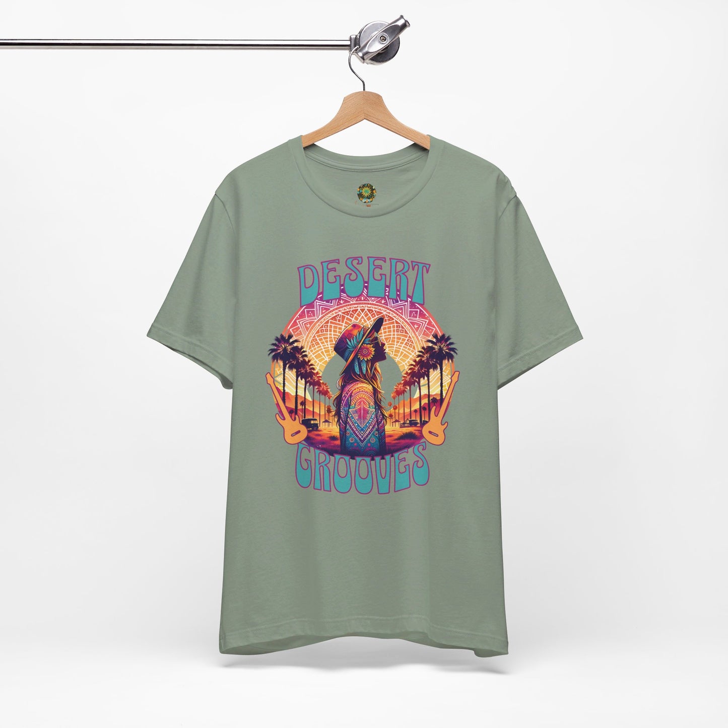 Bohemian T-Shirt Desert Grooves Festive Tee for Festival-Goers Music Festivals Boho Style Music Lovers