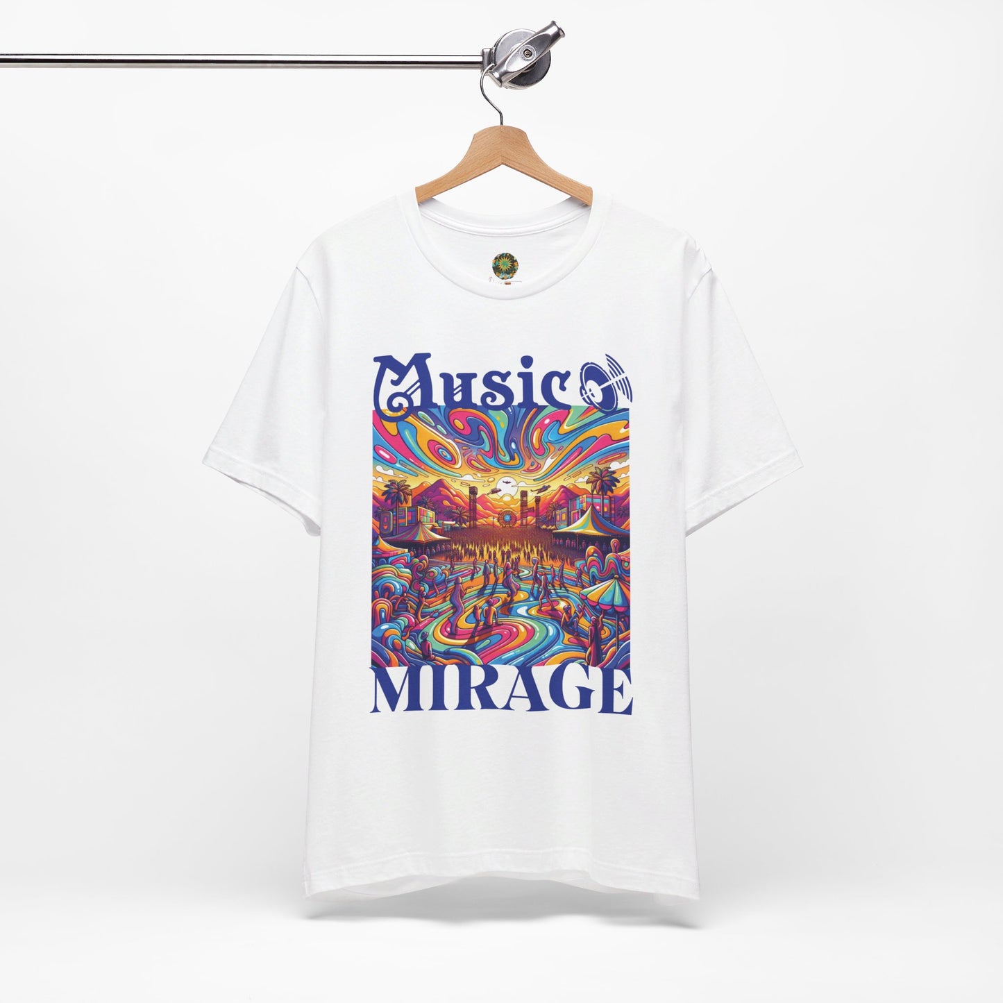 Music Mirage T-Shirt Bohemian Desert Festival Tee for Music Lovers Boho Desert Style Graphic T-Shirt