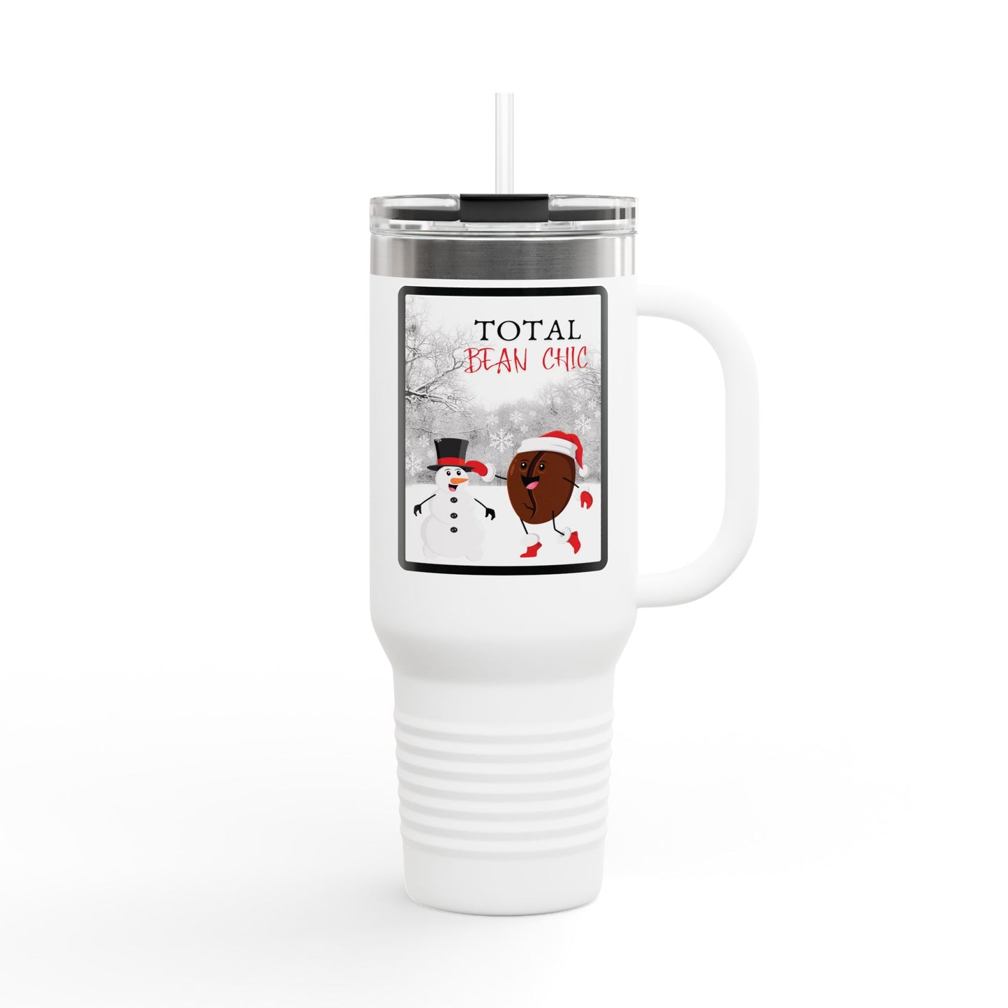 Total Bean Chic 40 oz Tumbler | Stylish Coffee Travel Mug | Playful Everyday Drinkware