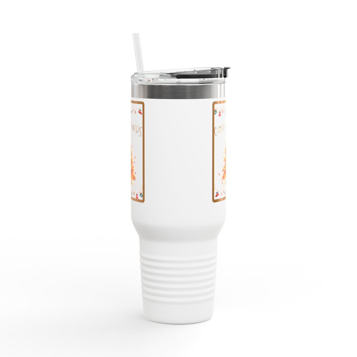 Coffee and Conifers 40 oz Christmas Tumbler | Cozy Holiday Travel Mug | Winter Coffee Lover Gift