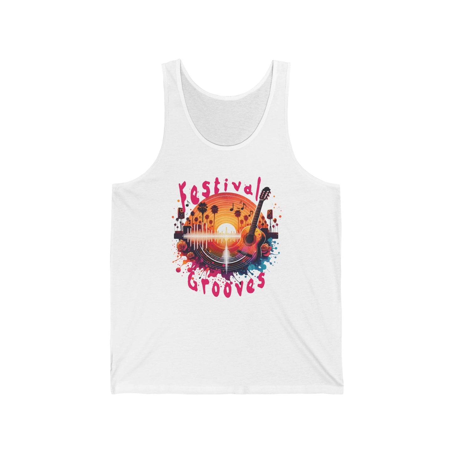 Festival Grooves Tank Top Bohemian Desert Music Festival Tee for Music Lovers Concerts and Festival Vibes