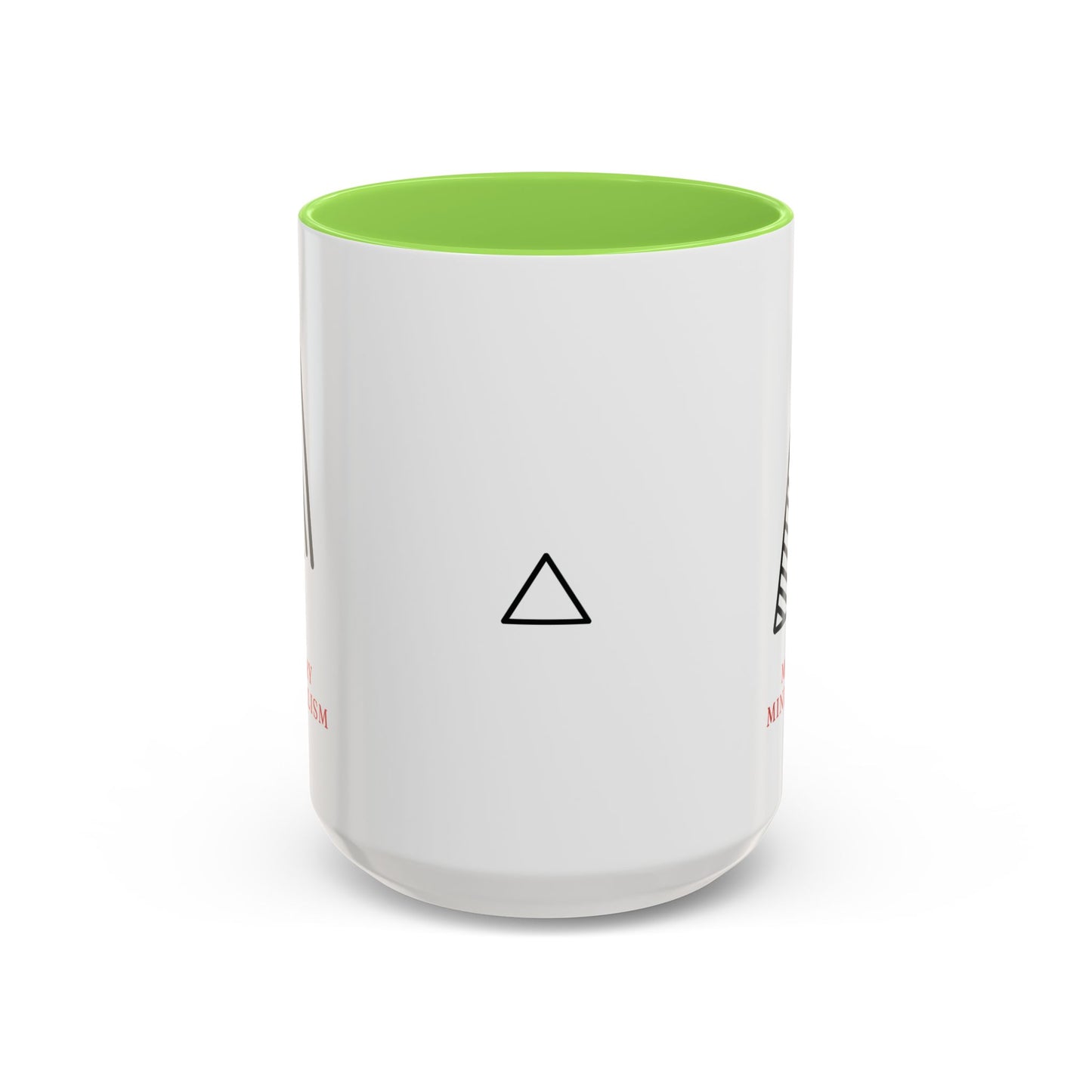 Merry Minimalism Geometric Tree 15 oz Red Accent Mug | Modern Christmas Tree Coffee Cup