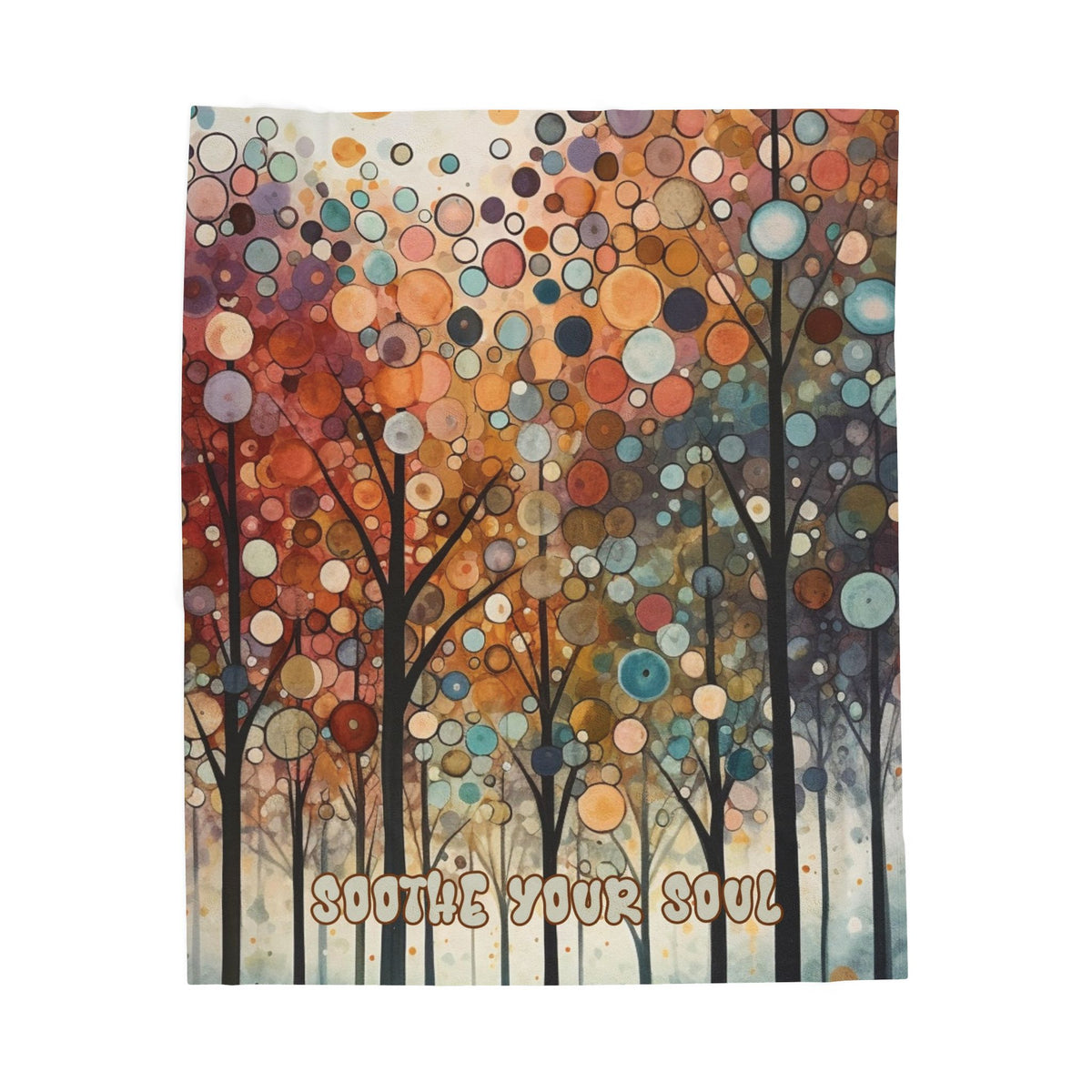 Soothe Your Soul Velveteen Plush Blanket | Cozy Nature-Inspired Comfort Throw