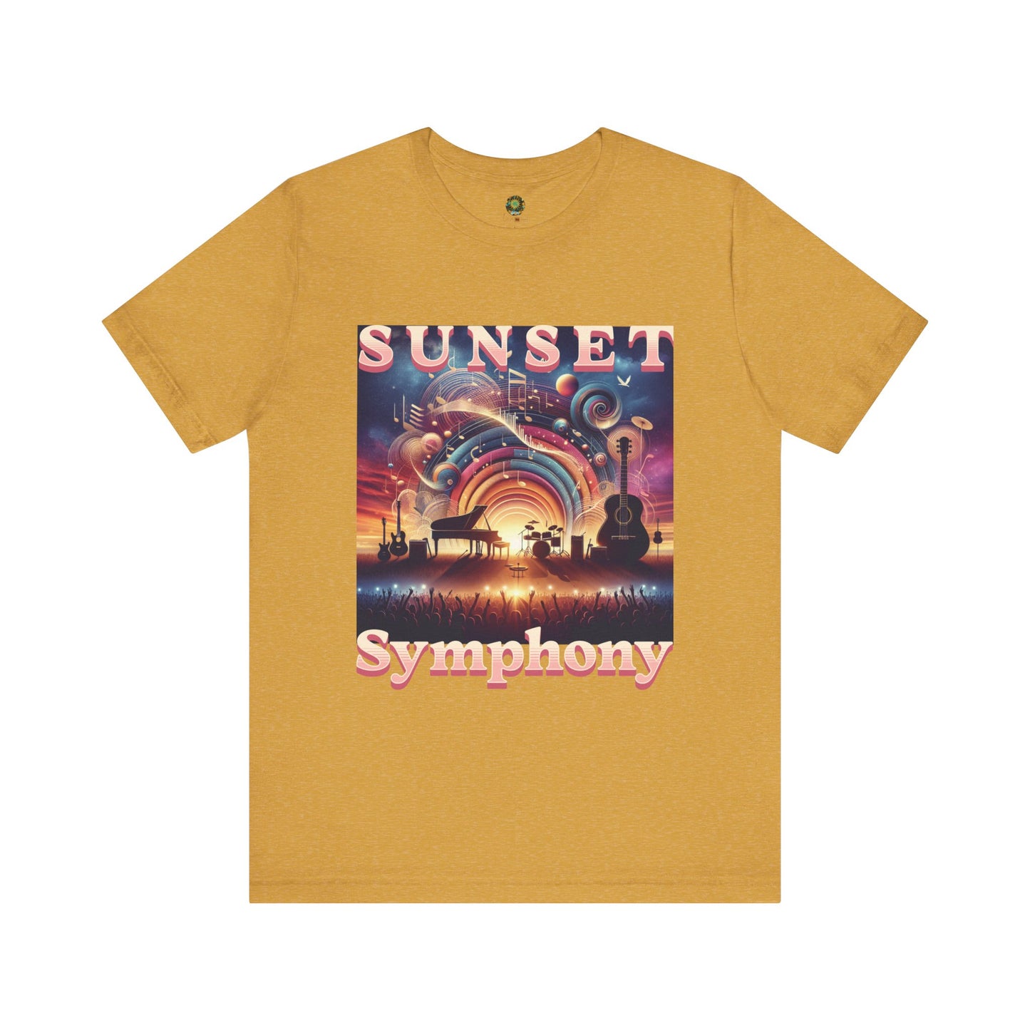 Bohemian Festival T-Shirt Sunset Symphony Desert Music Tee for Music Festivals, Concerts, and Music Lovers