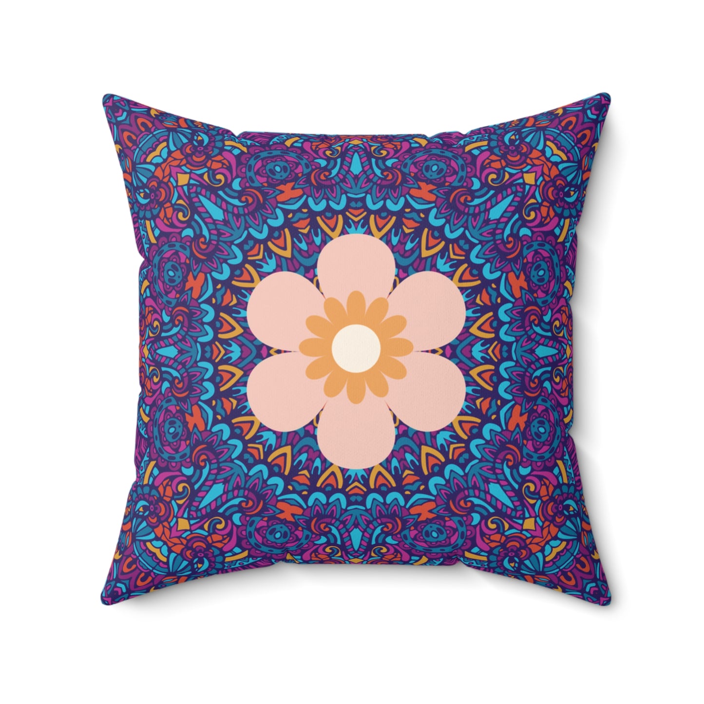 Mandala Pillow Pink and Purple Decorative Style Two in One Sofa Cushion Fashionable Home Decor Accent Pillow Housewarming Gift