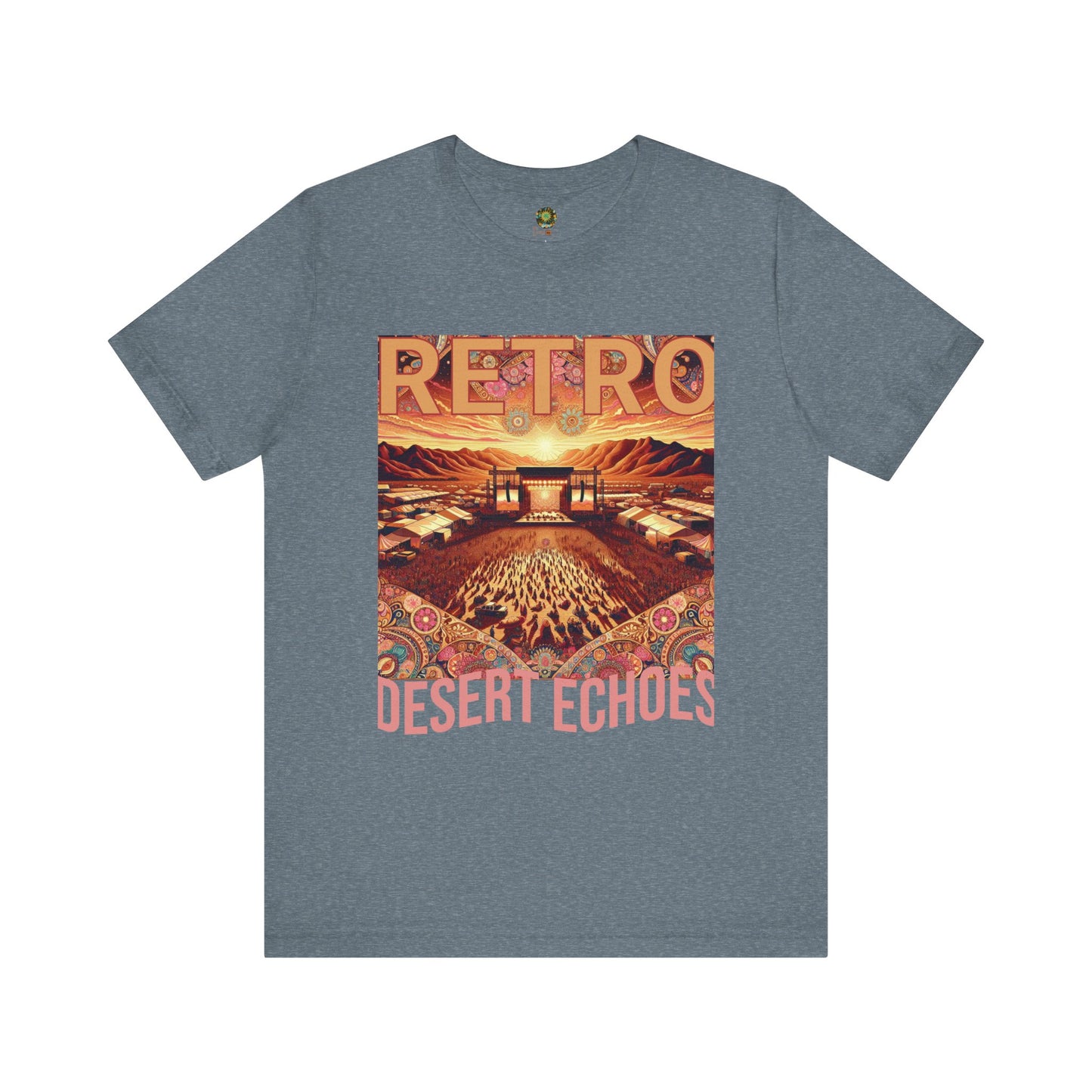 Retro Desert Echoes T-Shirt Bohemian Festival Tee for Music Lovers Boho Desert Style Graphic Tee