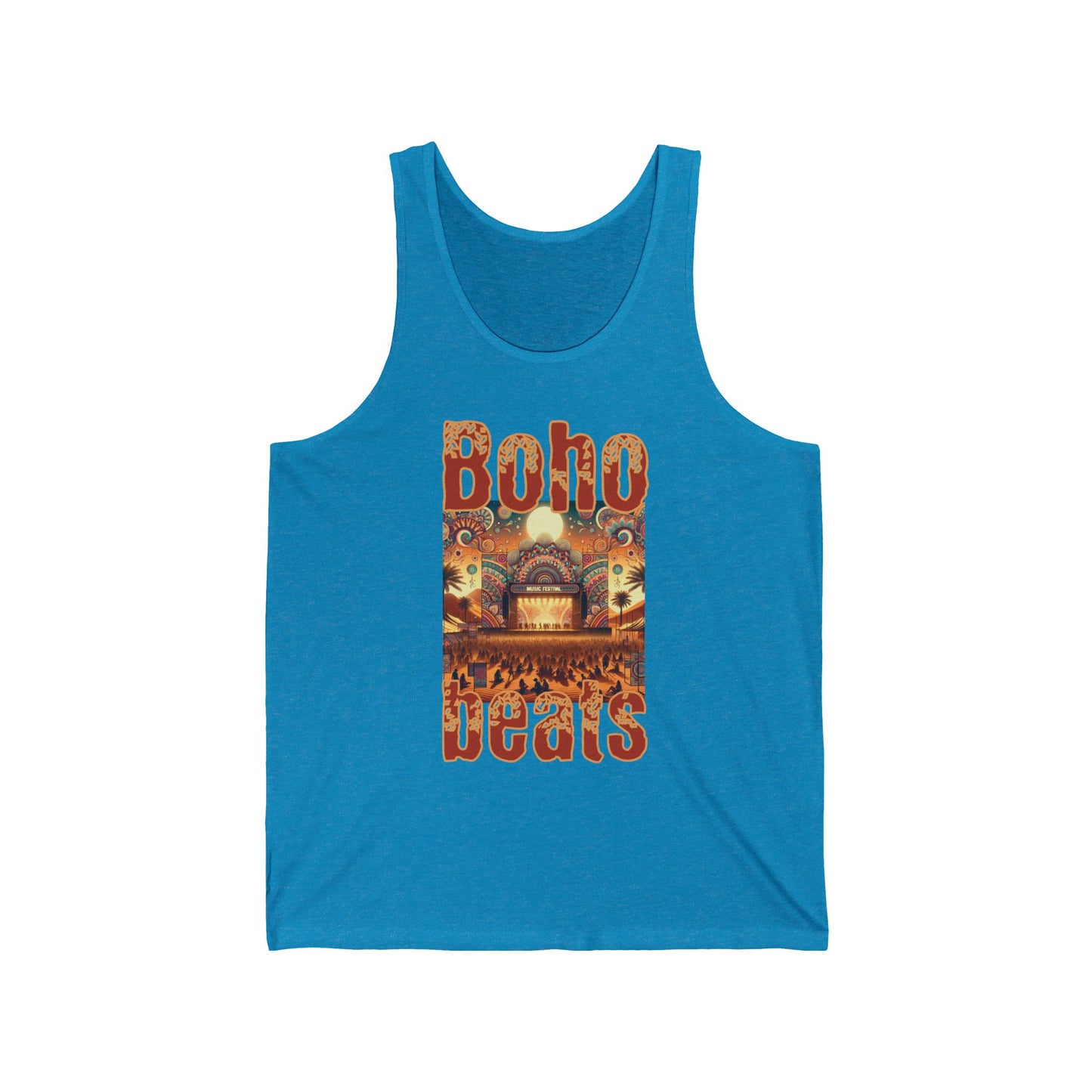 Boho Beats Tank Top Bohemian Festival Vibes For Music Lovers Desert Style Summer Wear