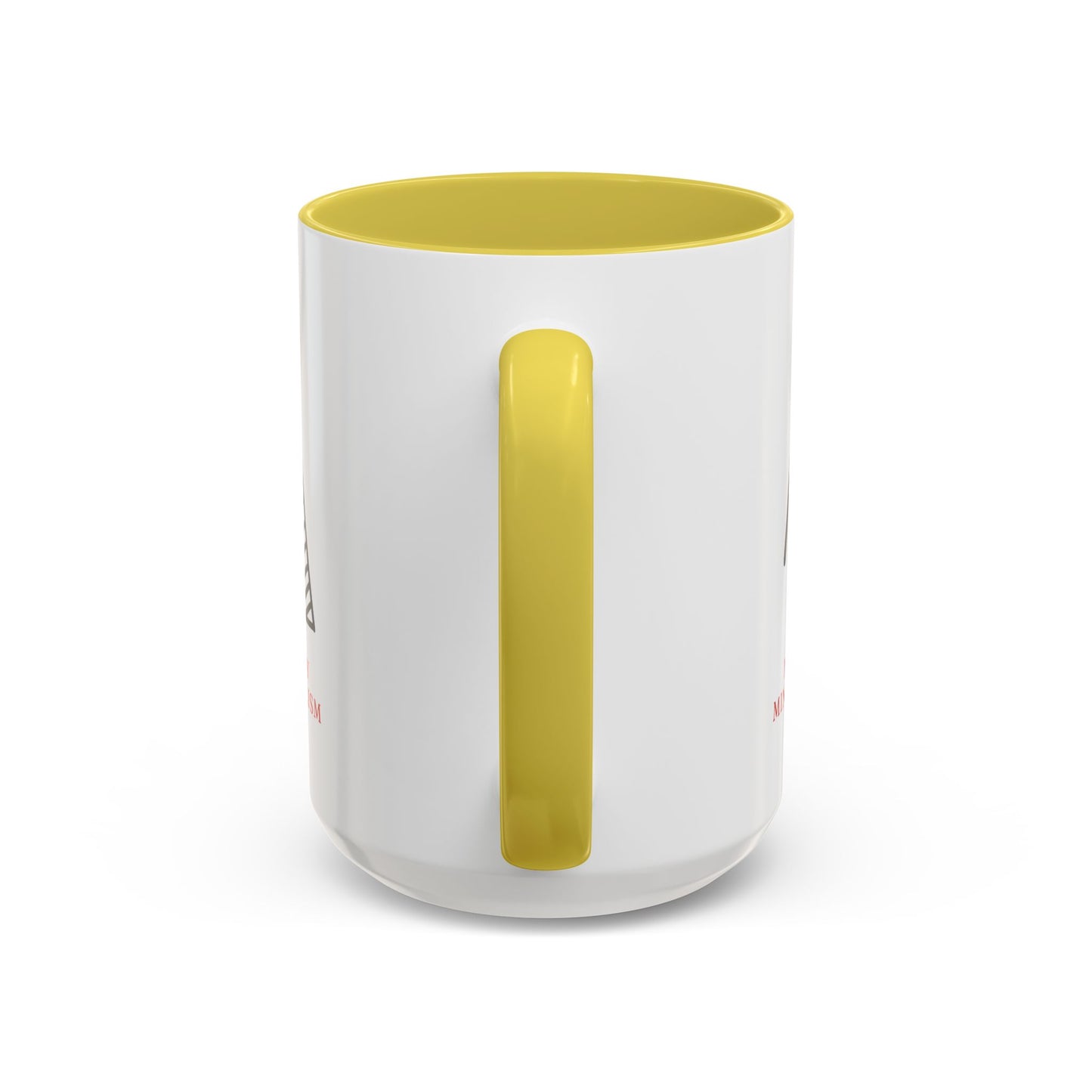 Merry Minimalism Geometric Tree 15 oz Red Accent Mug | Modern Christmas Tree Coffee Cup