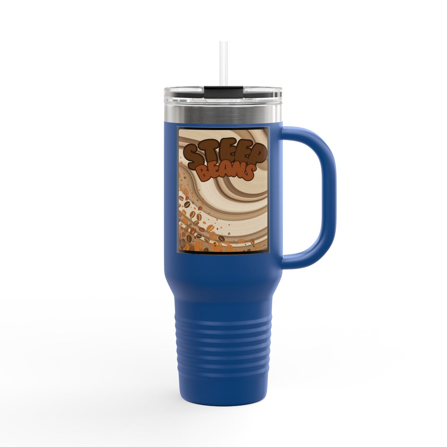 Copy of Copy of Christmas 40oz Insulated Travel Mug With Handle Double Wall Holiday Hot and Cold Teal Mug Coffee Lover Unique Red Tree Gift