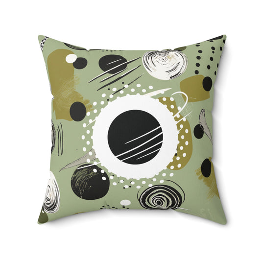 Contemporary Abstract Shapes Pillow Modern Home Design Green Living Room Decor Stylish Home Accent Festive Home Decor Hostess Gift