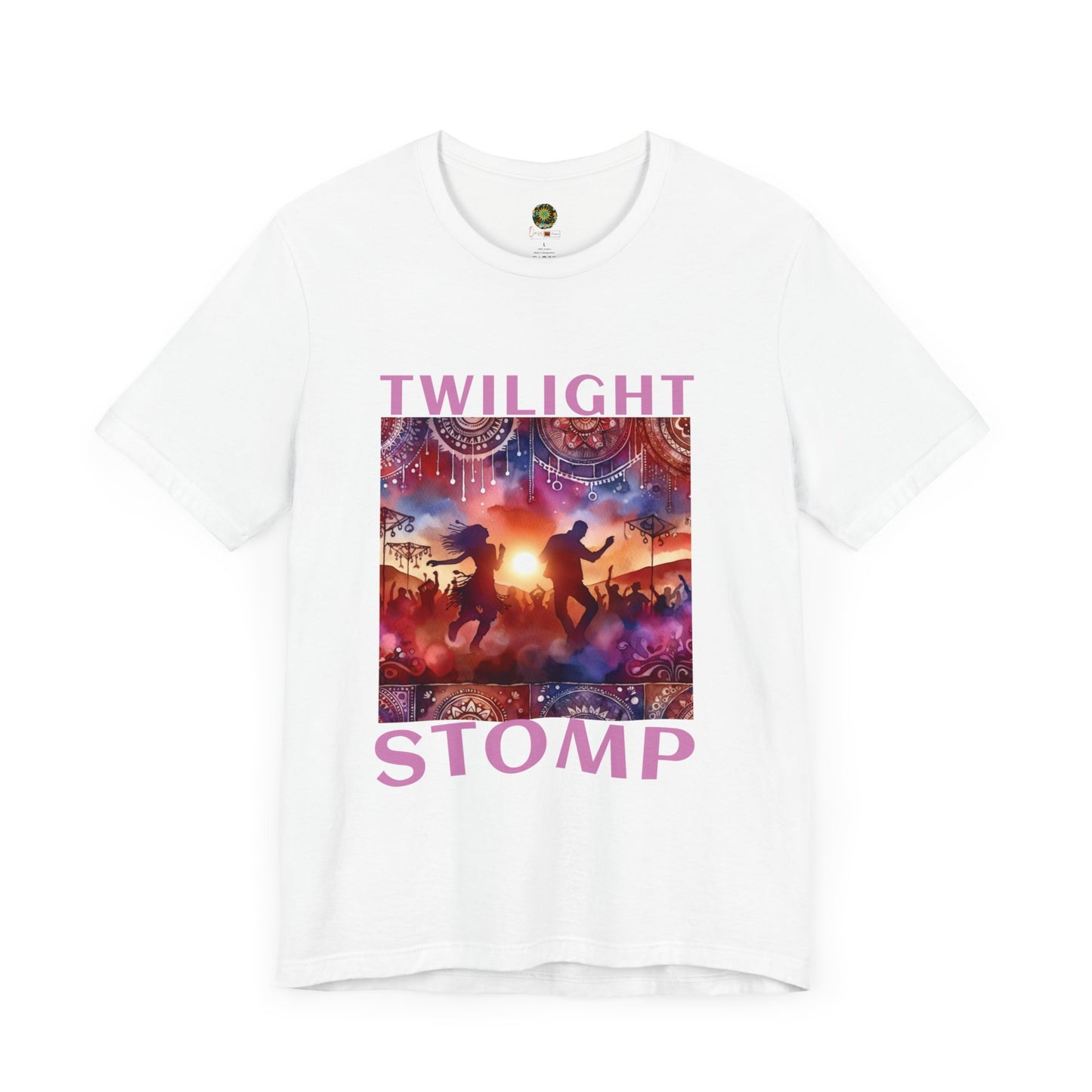 Trendy Boho Festival T-Shirt Trendy Twilight Stomp Top for Music Lovers Dancing Couple Tee for Festival-Goers