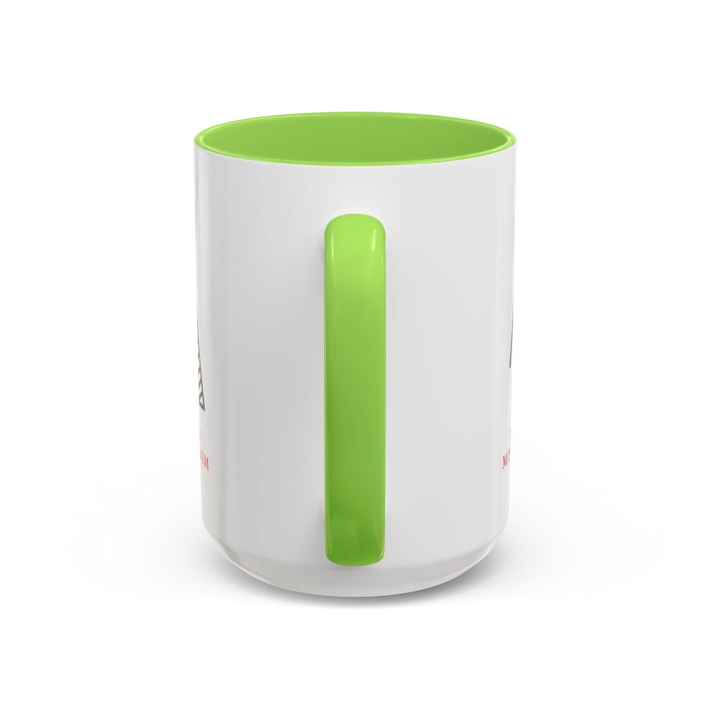 Merry Minimalism Geometric Tree 15 oz Red Accent Mug | Modern Christmas Tree Coffee Cup