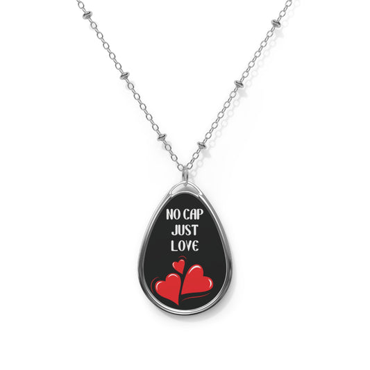 V-Day No Cap Just Love Necklace For Someone Special love-Inspired Playful And Heartfelt Pendant Bold Romantic Jewelry Gift For Someone Special