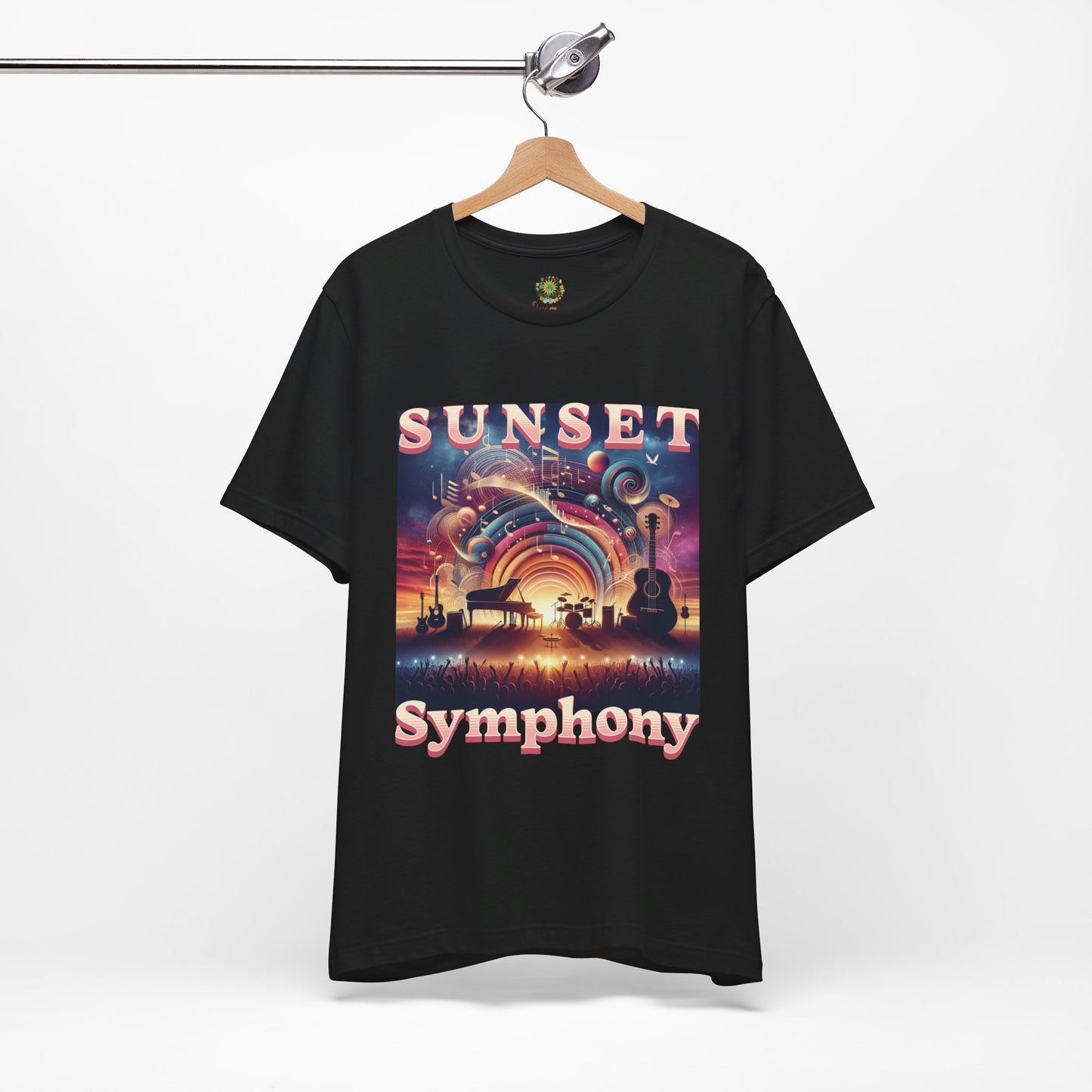 Bohemian Festival T-Shirt Sunset Symphony Desert Music Tee for Music Festivals, Concerts, and Music Lovers