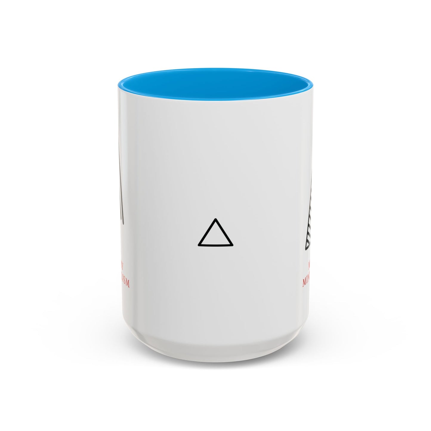 Merry Minimalism Geometric Tree 15 oz Red Accent Mug | Modern Christmas Tree Coffee Cup
