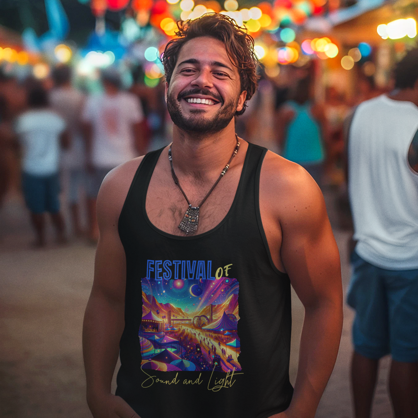 Summer Festival Tank for Music Lovers Casual Top Unique Music Vibes Festival Goers Tank Top