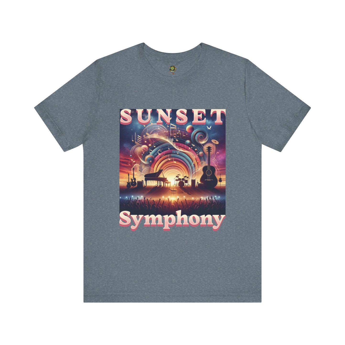 Bohemian Festival T-Shirt Sunset Symphony Desert Music Tee for Music Festivals, Concerts, and Music Lovers