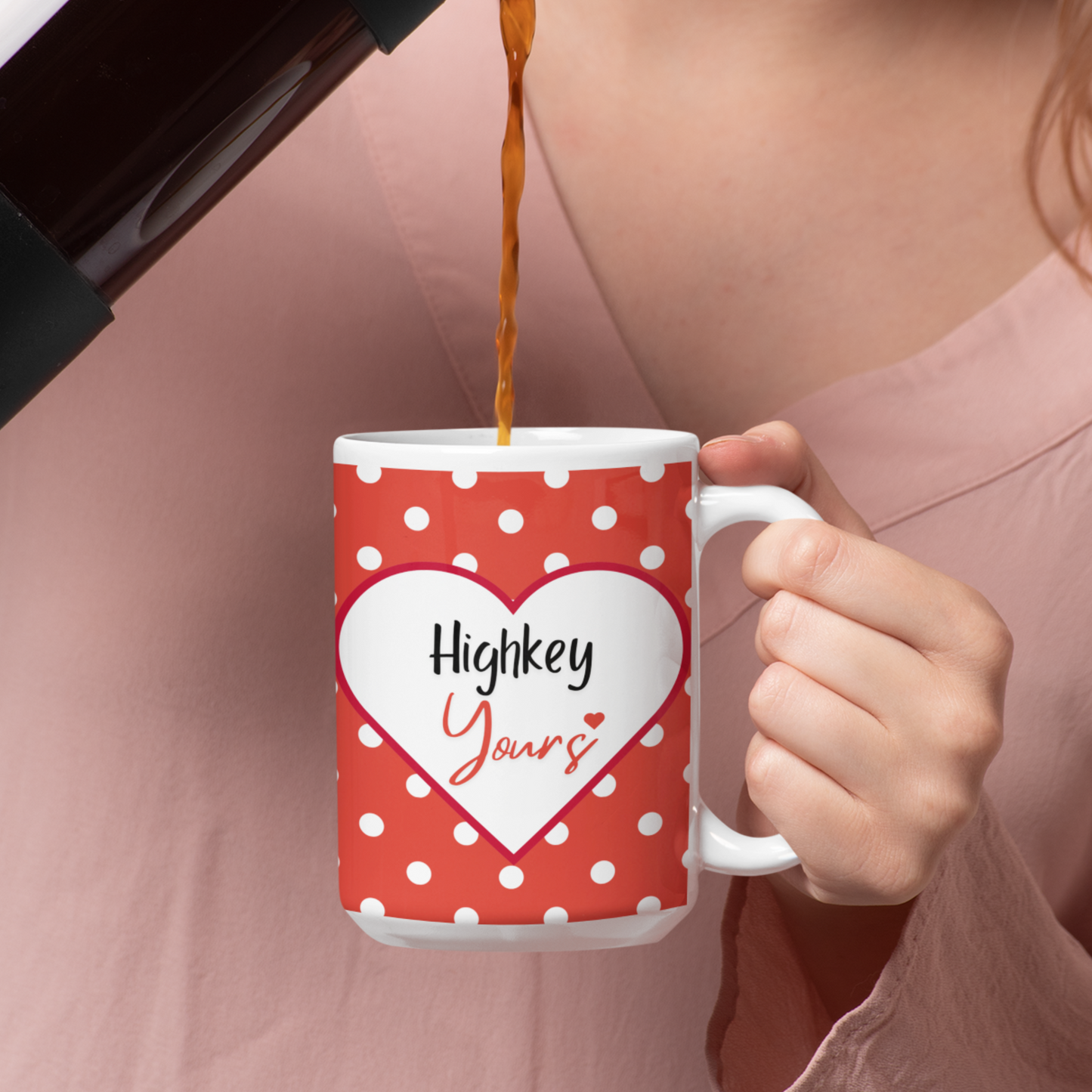 Funny Gen Z Valentine's Coffee Mug For Couples Trendy Modern Love Drinkware Lowkey Obsessed Highkey Yours Unique Love-Themed Gift Mug