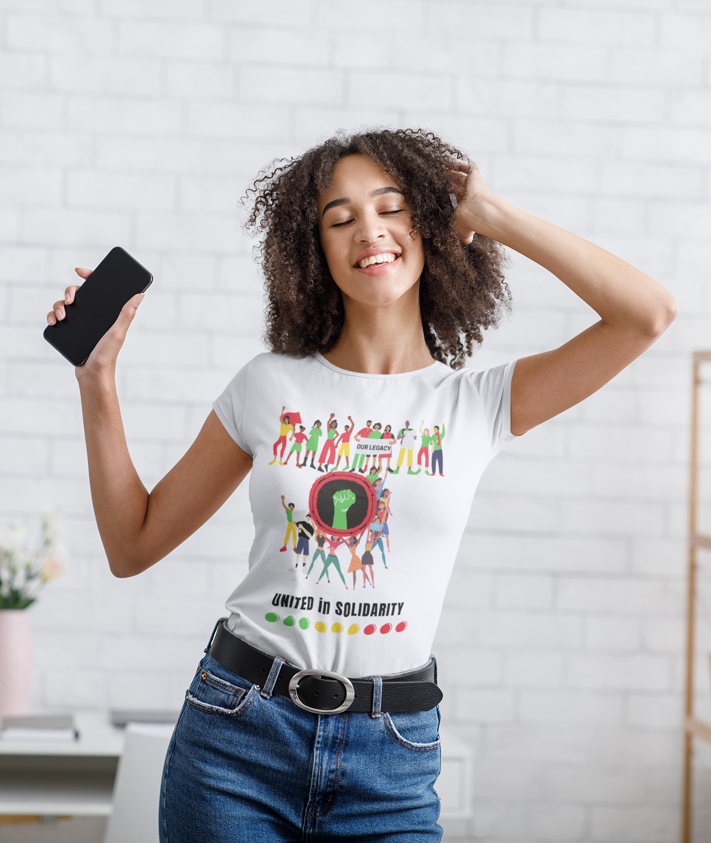 Juneteenth United in Solidarity Tee Community Awareness Cultural Heritage Wear Resilience and Pride Empowering Afrocentric Celebration T-Shirt