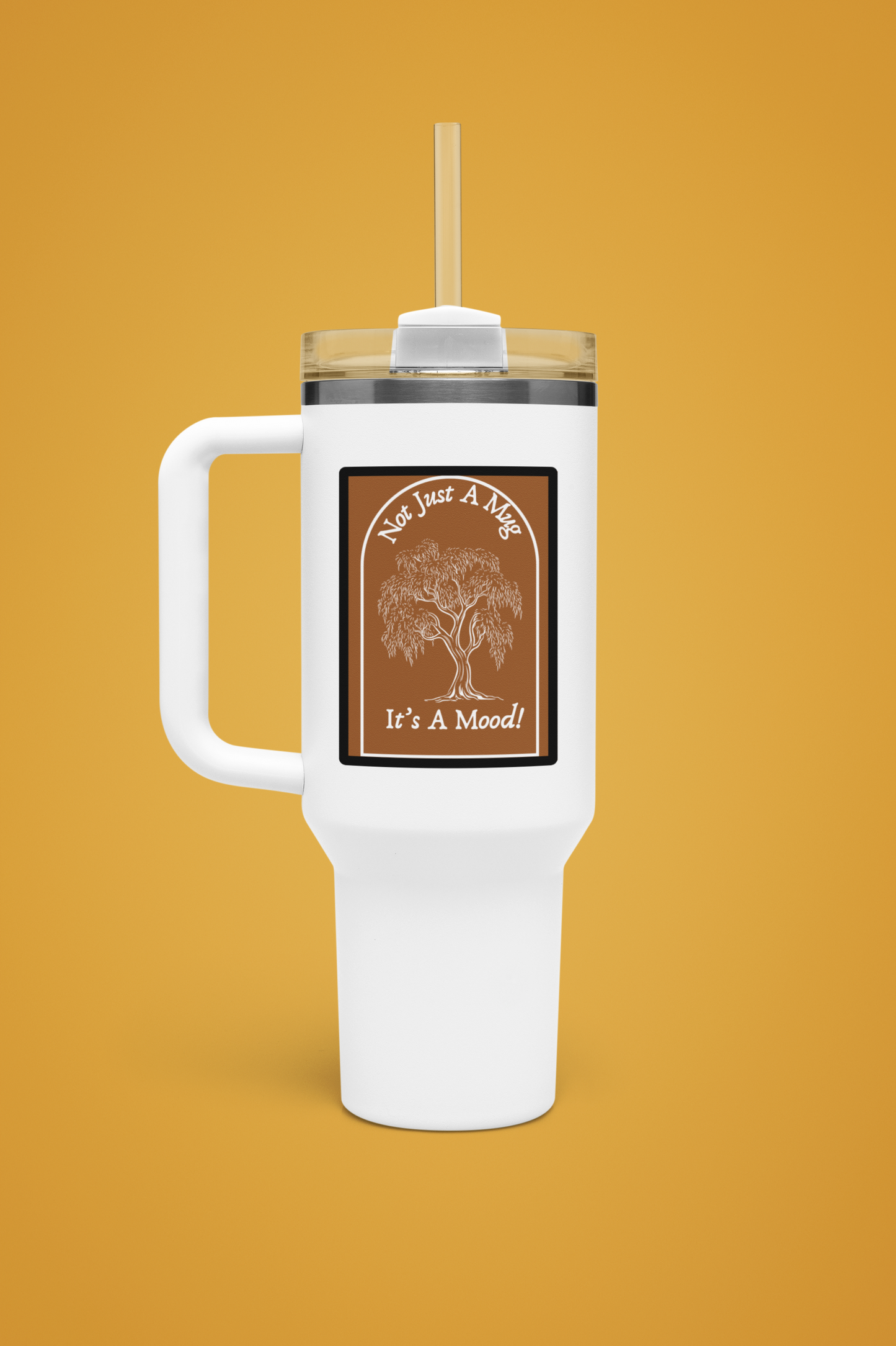 Not Just a Mug, It’s a Mood 40 oz Tumbler | Tree Design Travel Mug | Everyday Drinkware Gift