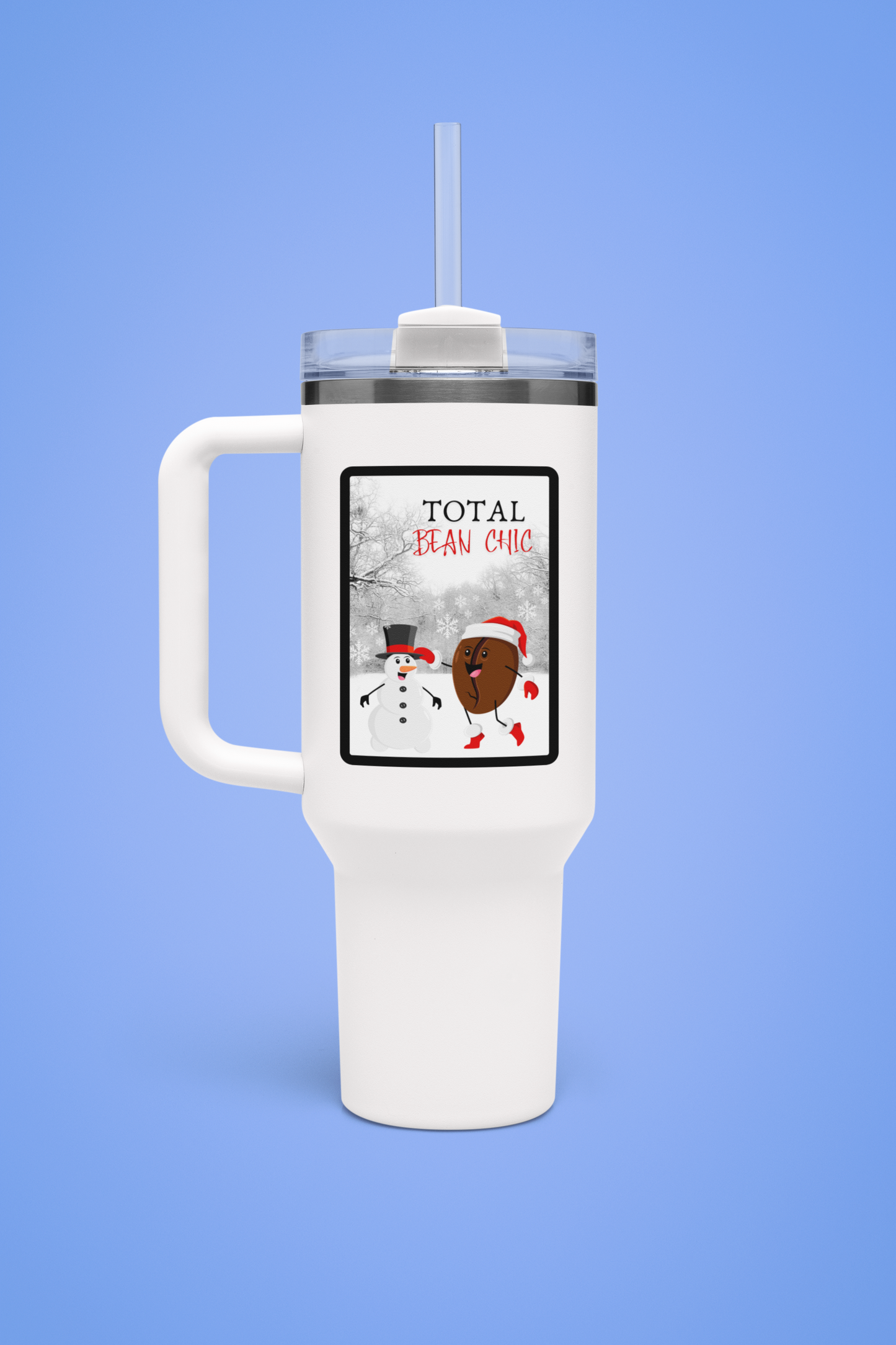Total Bean Chic 40 oz Tumbler | Stylish Coffee Travel Mug | Playful Everyday Drinkware
