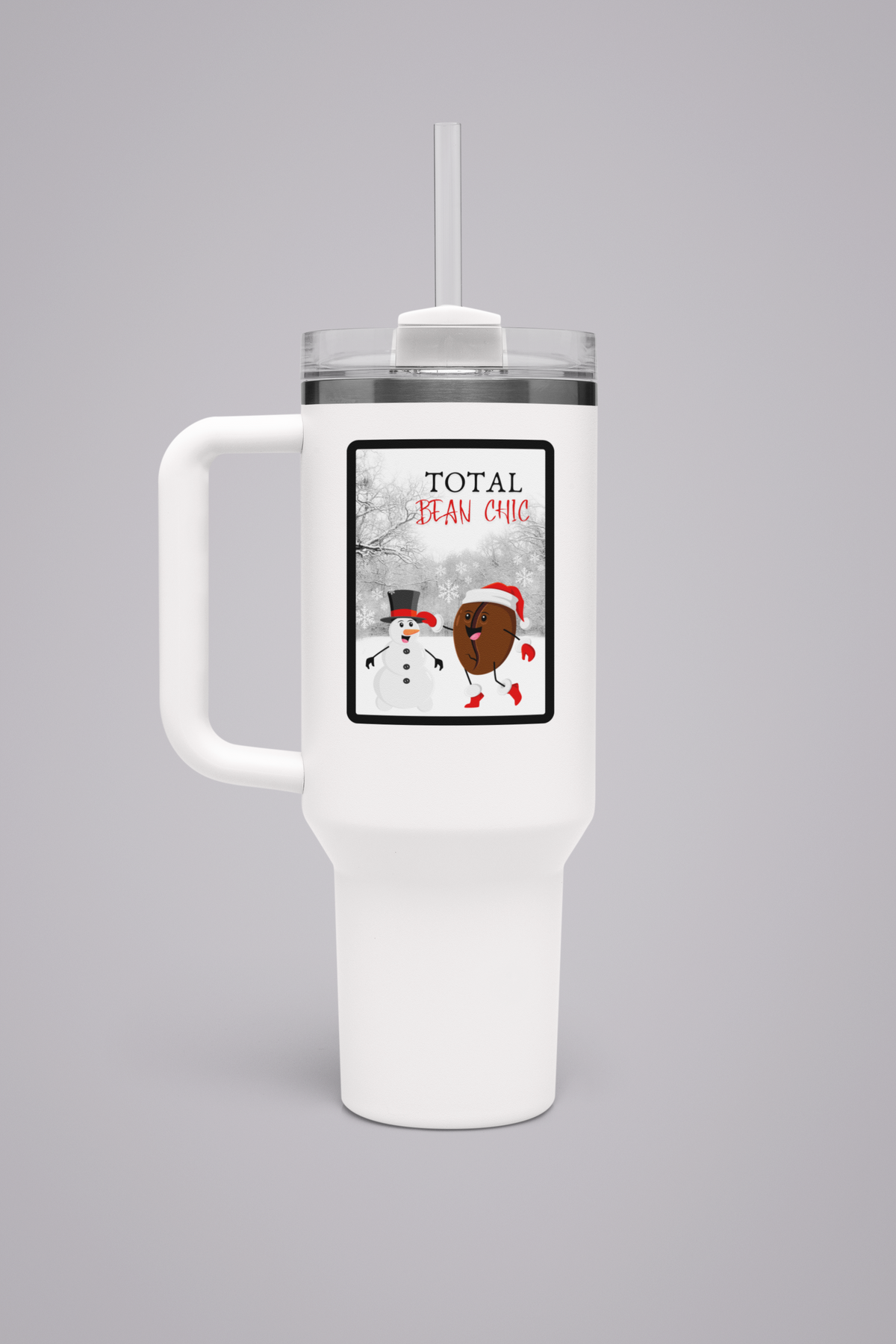 Total Bean Chic 40 oz Tumbler | Stylish Coffee Travel Mug | Playful Everyday Drinkware