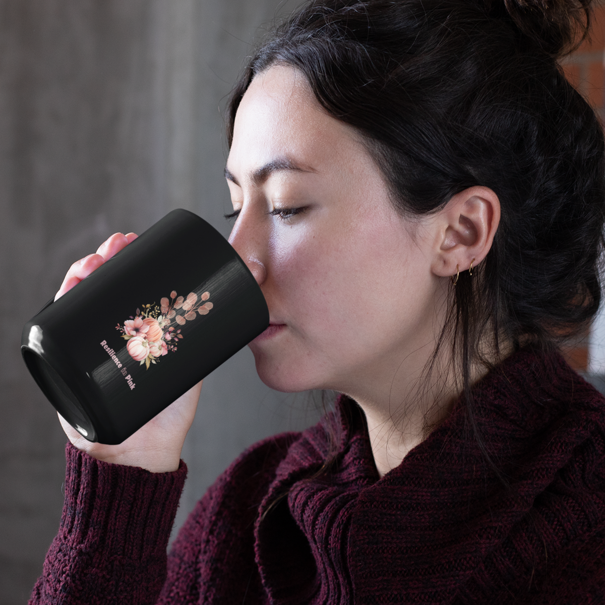 Pink Squad Strong Midnight Black Pumpkin Mug