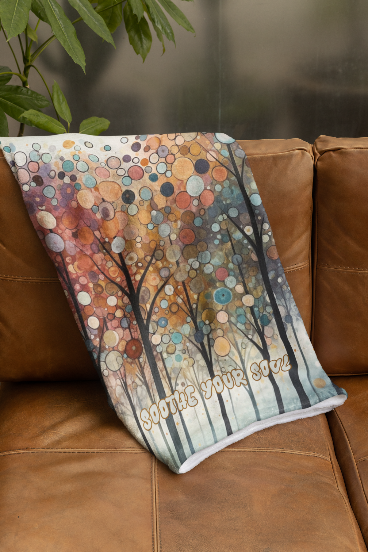 Soothe Your Soul Velveteen Plush Blanket | Cozy Nature-Inspired Comfort Throw