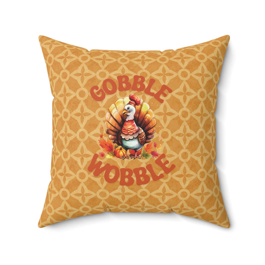 Fall Whimsical Turkey Design Accent Pillow Unique Home Decor Housewarming Gift Cushion  Turkey-Themed Playful Holiday Gift Pillow