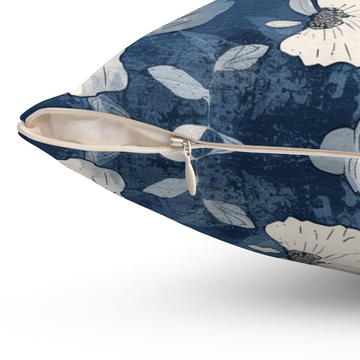 Blessings Blue Floral Pumpkin Pillow
