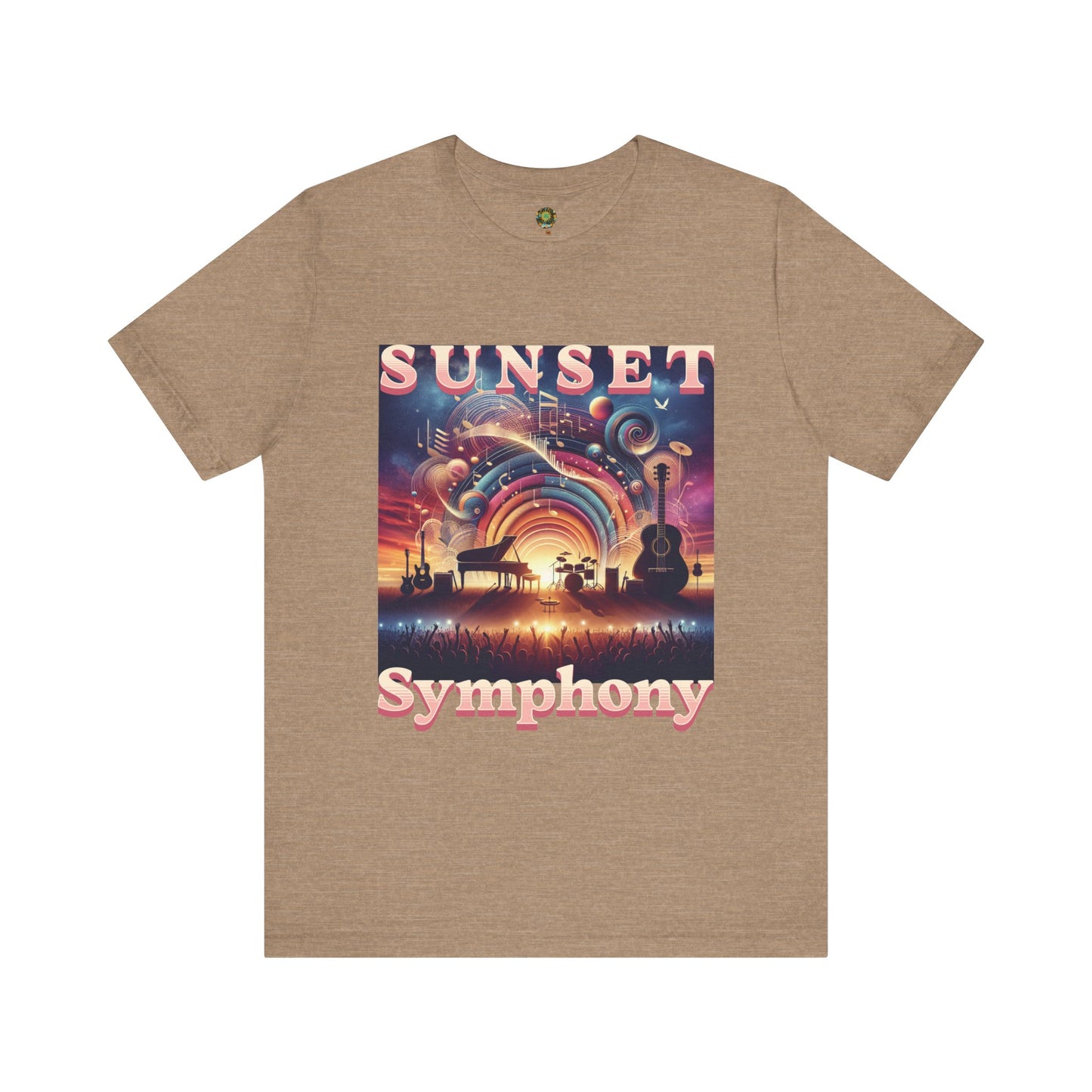 Bohemian Festival T-Shirt Sunset Symphony Desert Music Tee for Music Festivals, Concerts, and Music Lovers