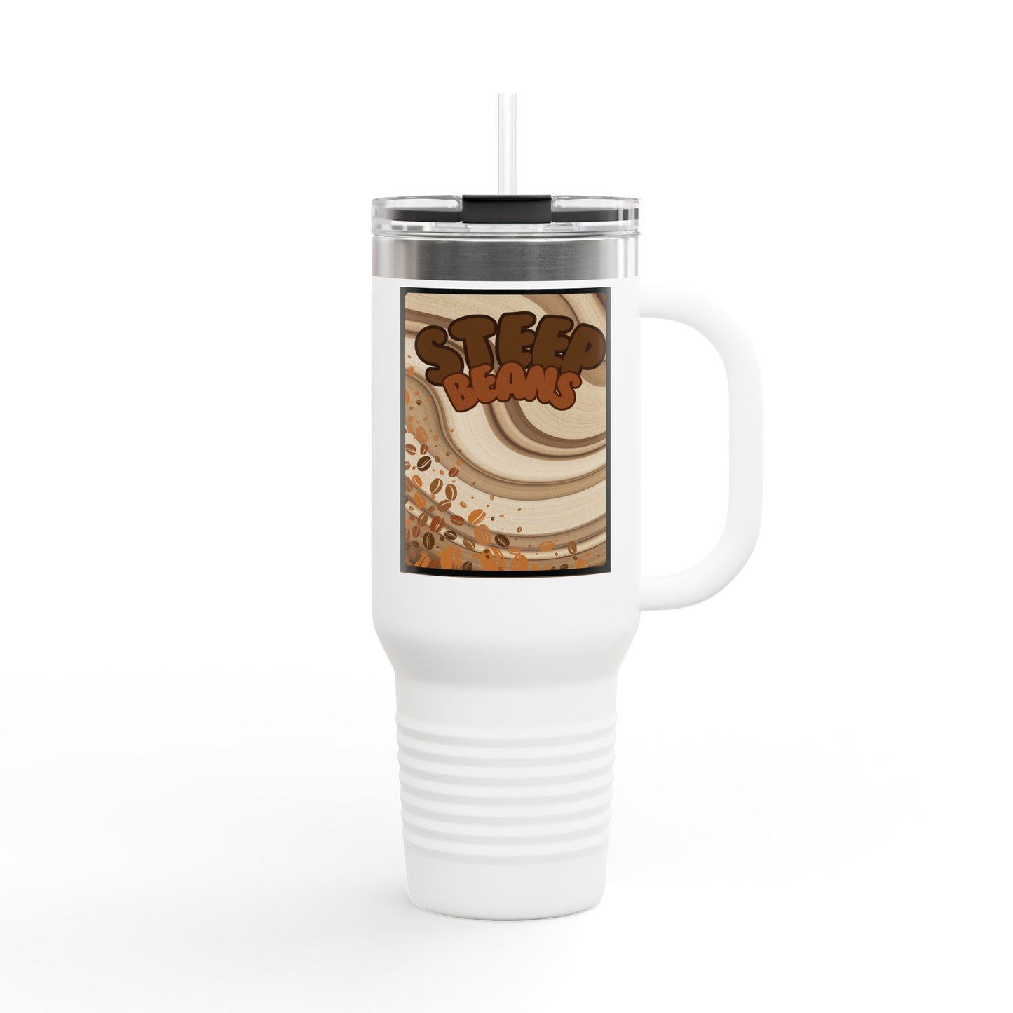 Copy of Copy of Christmas 40oz Insulated Travel Mug With Handle Double Wall Holiday Hot and Cold Teal Mug Coffee Lover Unique Red Tree Gift