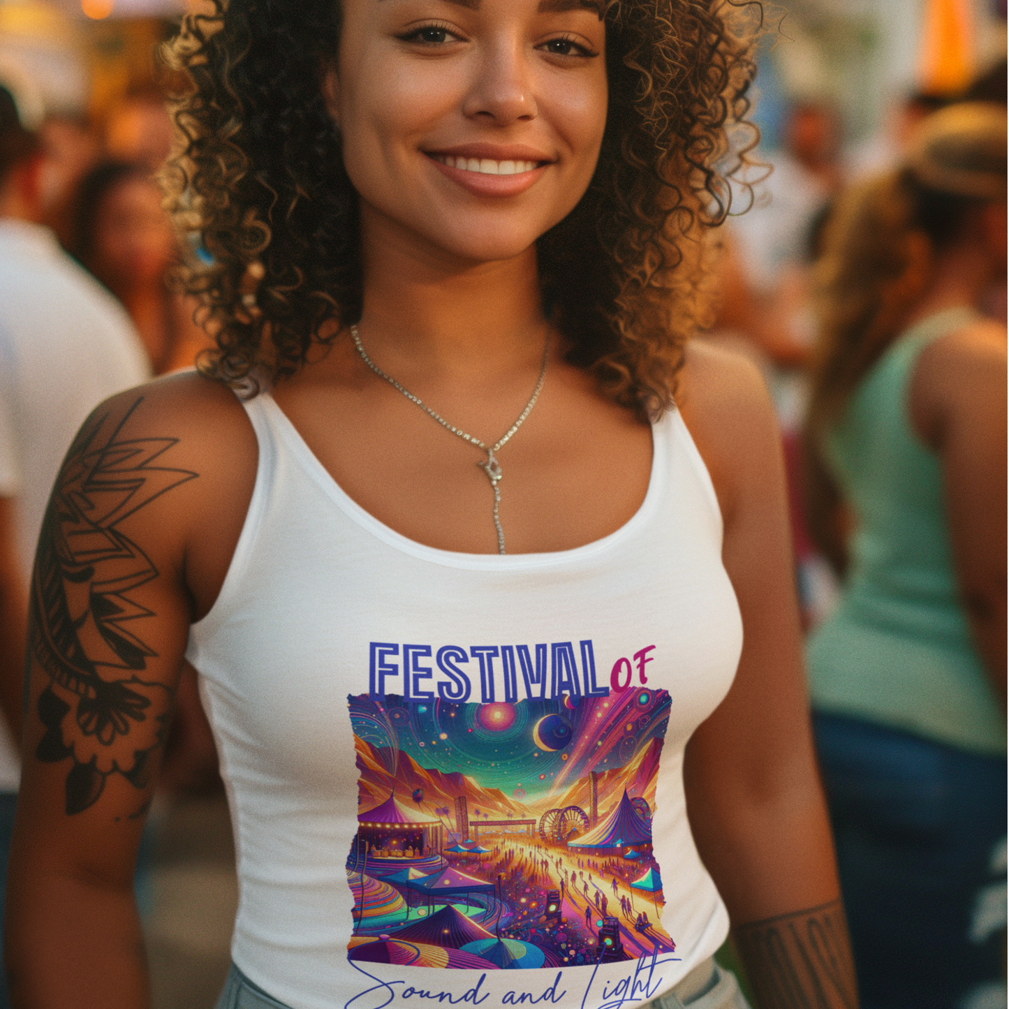 Summer Festival Tank for Music Lovers Casual Top Unique Music Vibes Festival Goers Tank Top