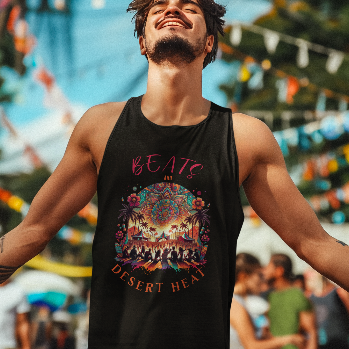 Festival Tank Casual Summer Top for Music Lovers Unique Music Vibes Tank Top for Festival Goers