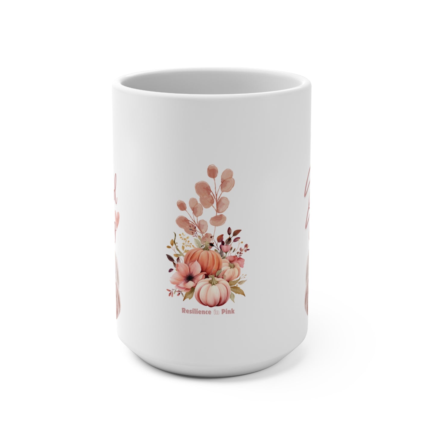 Inspirational Breast Cancer Survivor's Mug for Women Pink Squad Strong Gift for Breast Cancer Advocates Pink Pumpkin Design