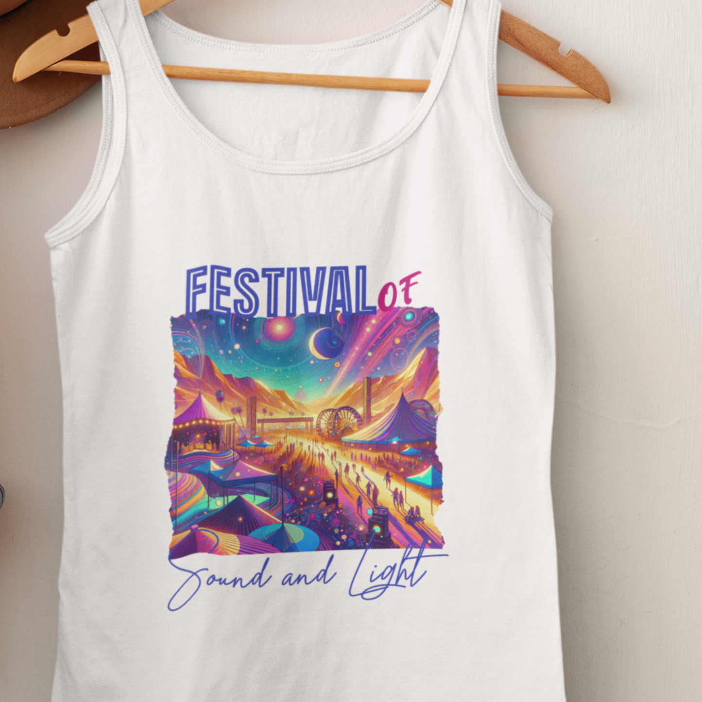 Summer Festival Tank for Music Lovers Casual Top Unique Music Vibes Festival Goers Tank Top